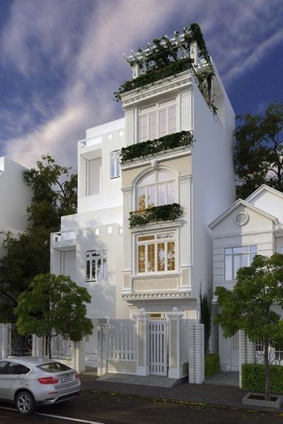 Thiết kế nhà phố tân cổ điển đẹp Thiết kế nhà phố tân cổ điển đẹp