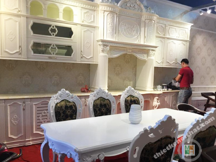Bàn ăn đẹp cho biệt thự Bàn ăn tân cổ điển đẹp cho biệt thự