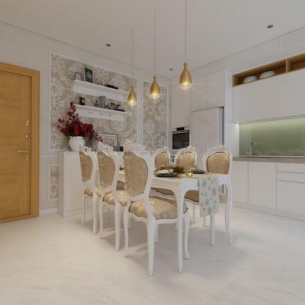 Bàn ăn đẹp cho biệt thự Bàn ăn tân cổ điển đẹp cho biệt thự