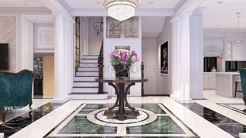 Thiết kế đại sảnh đẹp cho biệt thự