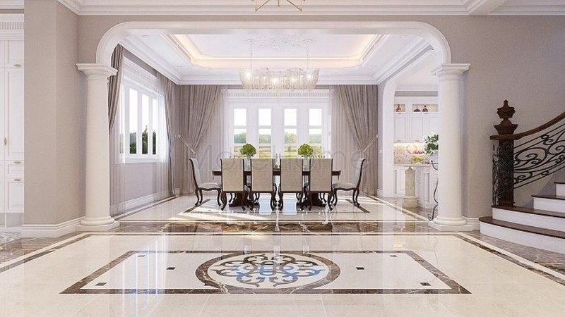 Thiết kế đại sảnh đẹp cho biệt thự