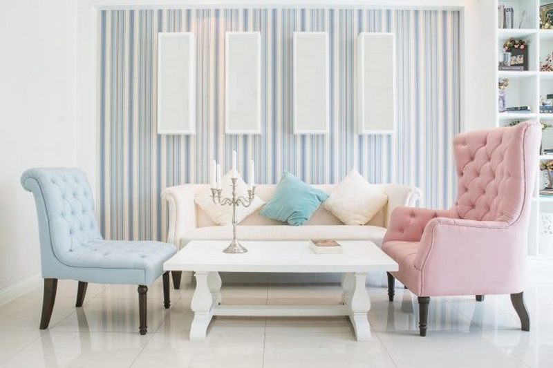 Thiết kế nội thất với sofa và ghế bành