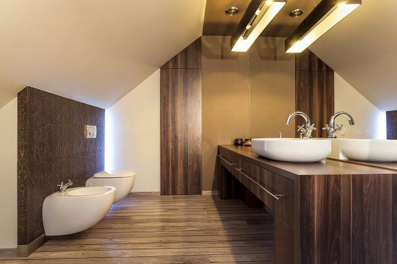 Thiết kế nội thất với gạch ốp phòng tắm
