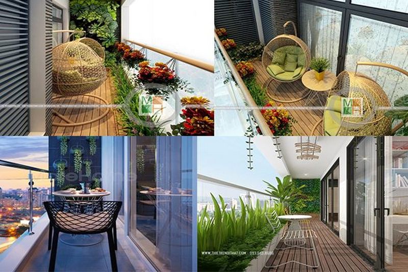 Mẫu thiết kế lan can kính cho căn hộ Duplex 98-102m2 chung cư Vinhomes Gardenia