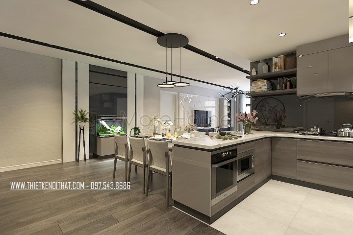 Thiết kế phòng bếp chung cư