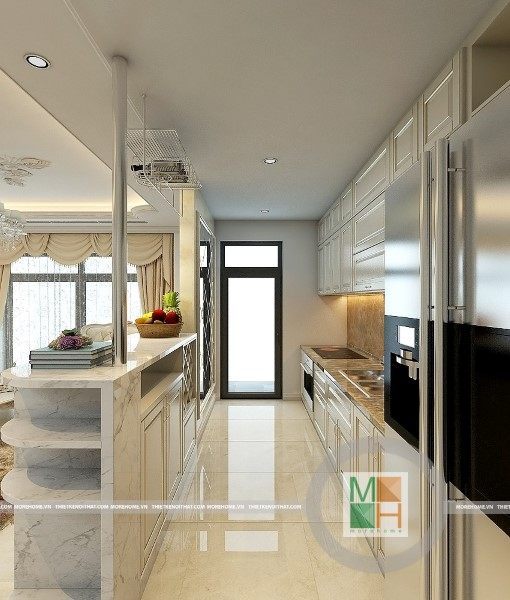 Thiết kế phòng bếp chung cư