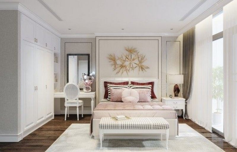 Thiết kế phòng ngủ biệt thự tân cổ điển