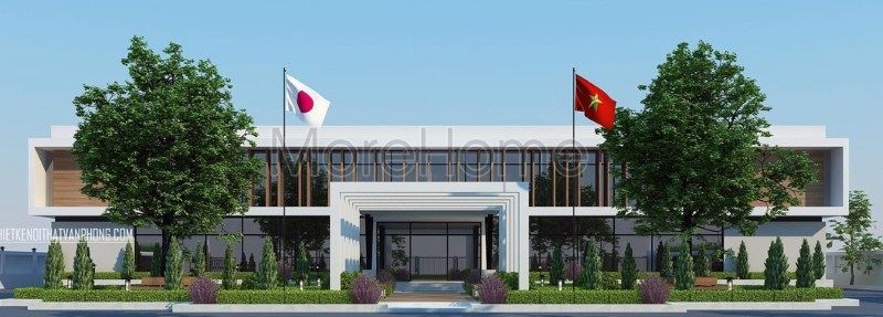 Thiết kế văn phòng kết hợp cây xanh Thiết kế văn phòng tại Hà Nội