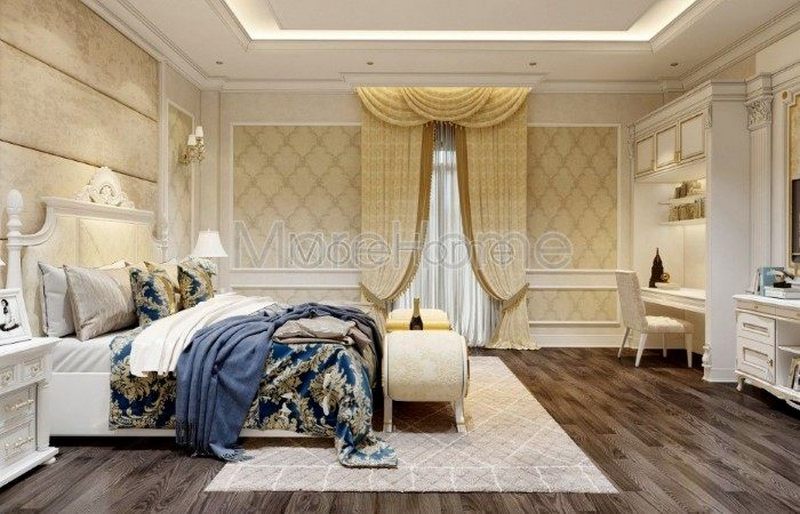 Thiết kế nội thất phòng ngủ tân cổ điển Thiết kế nội thất phòng ngủ tân cổ điển