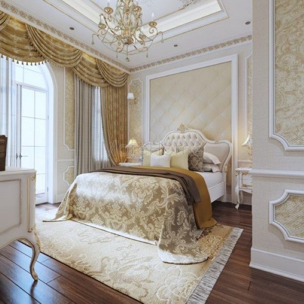 Thiết kế nội thất phòng ngủ tân cổ điển Thiết kế nội thất phòng ngủ tân cổ điển