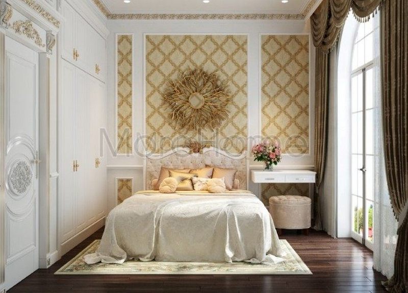 Thiết kế nội thất phòng ngủ tân cổ điển Thiết kế nội thất phòng ngủ tân cổ điển