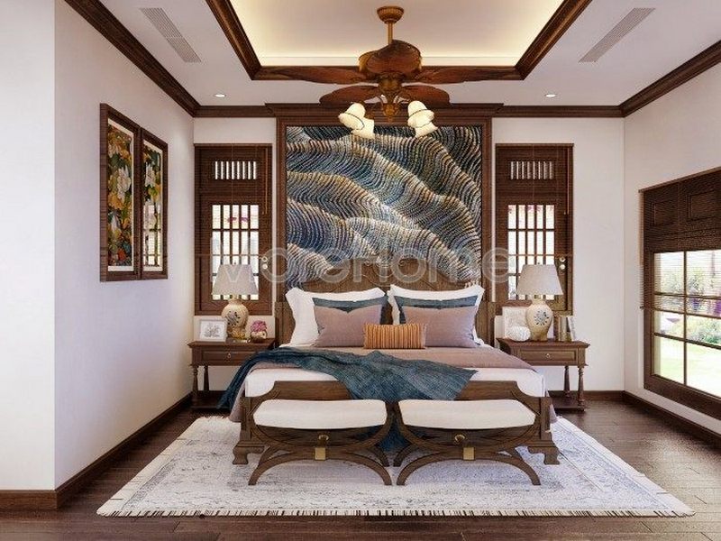 Thiết kế nội thất phòng ngủ tân cổ điển Thiết kế nội thất phòng ngủ tân cổ điển
