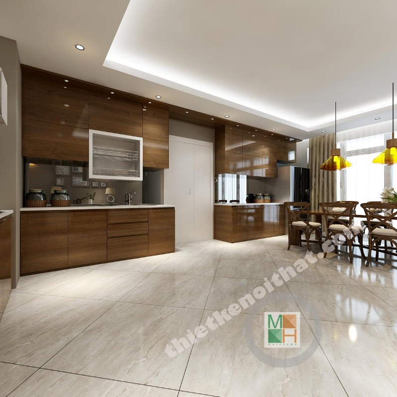 Mẫu tủ bếp chữ I đơn giản hiện đại cho nhà chung cư Mẫu tủ bếp chữ I đơn giản hiện đại cho nhà chung cư