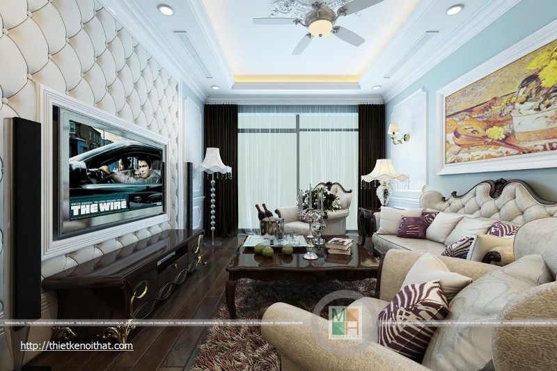 Kệ tivi tân cổ điển đẹp