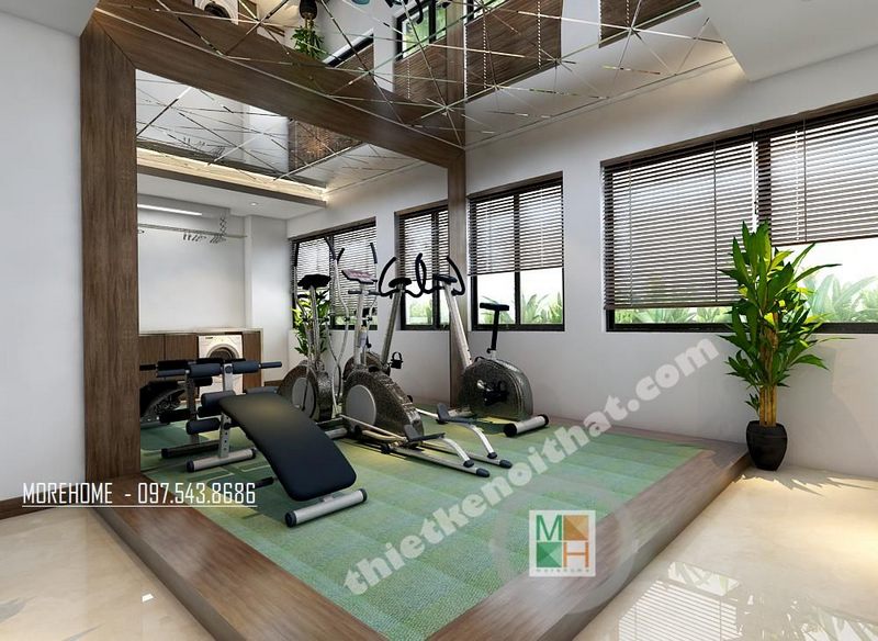 Thiết kế phòng tập gym tại nhà Thiết kế phòng tập gym tại nhà
