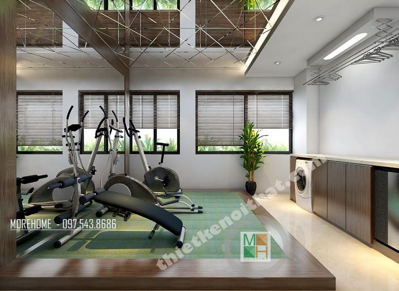 Thiết kế phòng tập gym tại nhà Thiết kế phòng tập gym tại nhà