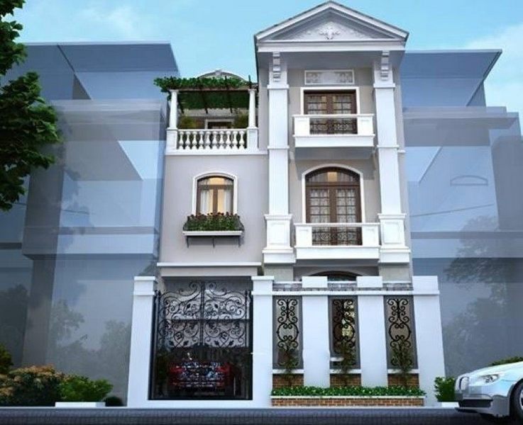 Thiết kế mặt tiền nhà phố đẹp Thiết kế mặt tiền nhà phố đẹp