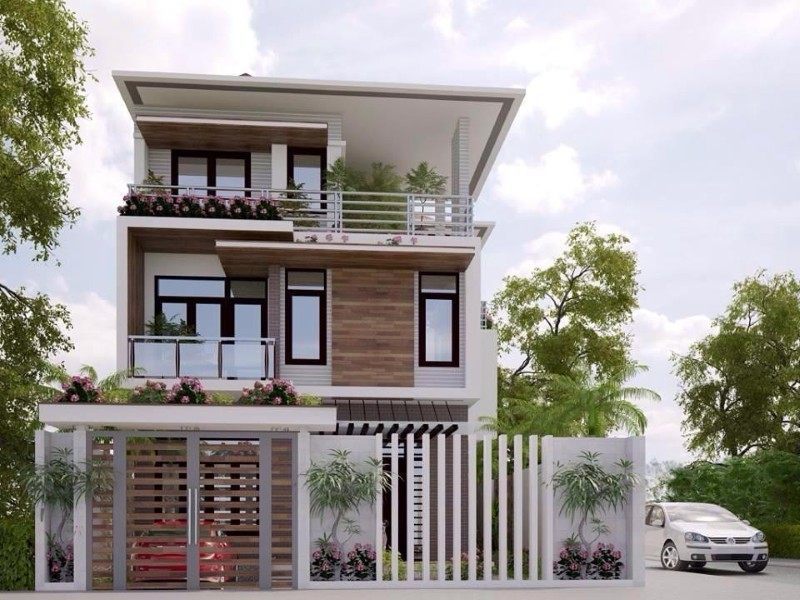 Thiết kế mặt tiền nhà phố đẹp Thiết kế mặt tiền nhà phố đẹp