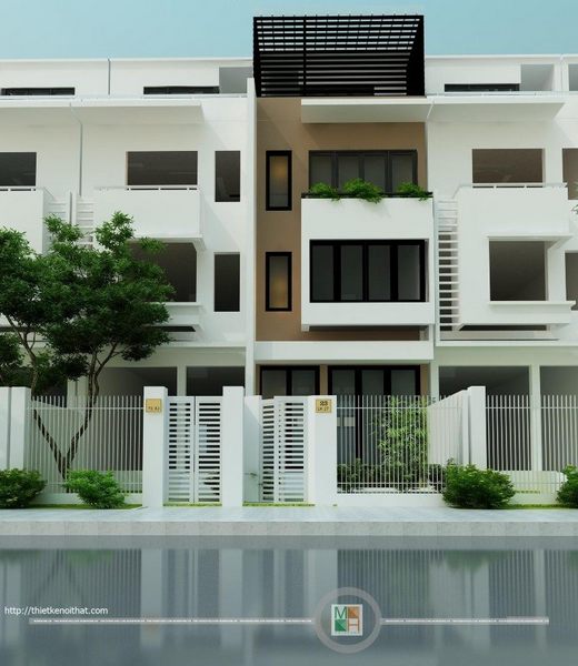 Thiết kế mặt tiền nhà phố đẹp Thiết kế mặt tiền nhà phố đẹp