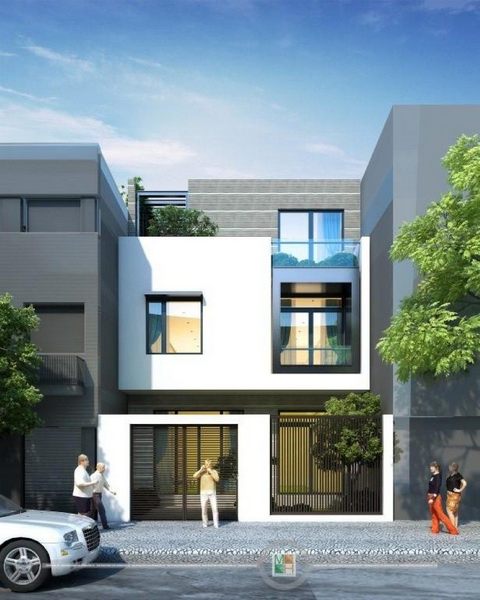 Thiết kế mặt tiền nhà phố đẹp Thiết kế mặt tiền nhà phố đẹp