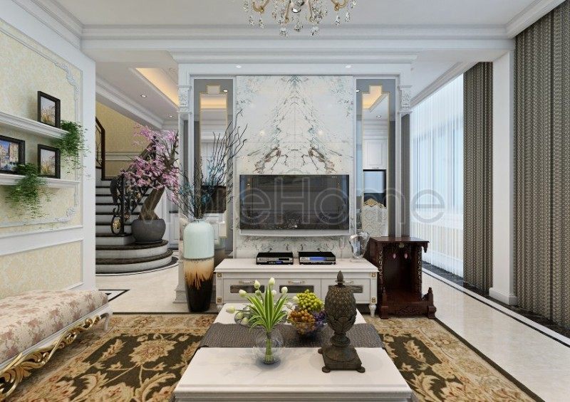 Đá ốp tường phòng khách MoreStone Đá ốp tường phòng khách MoreStone