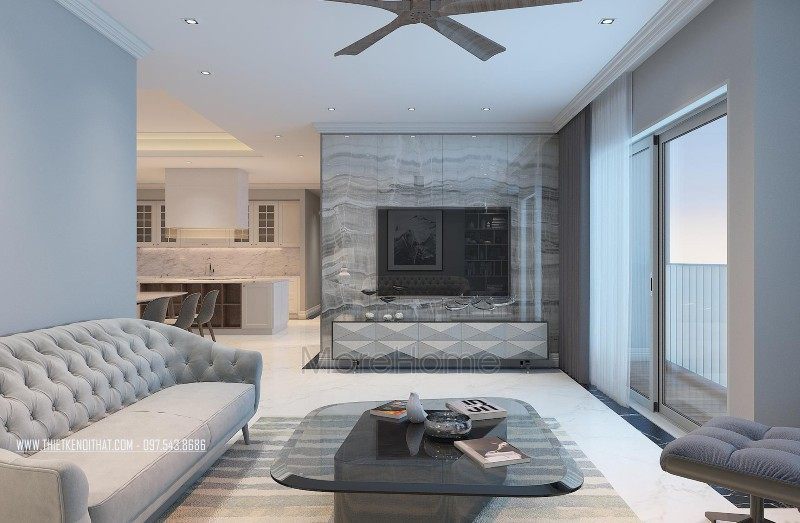 Đá ốp tường phòng khách MoreStone Đá ốp tường phòng khách MoreStone