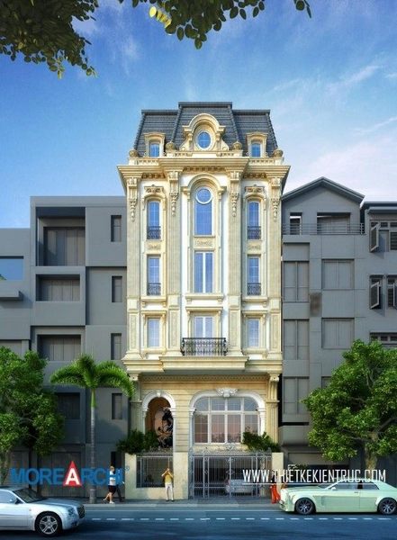 Thiết kế mặt tiền khách sạn Thiết kế mặt tiền khách sạn