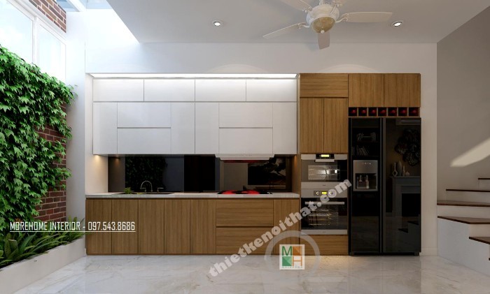 Tổng hợp những mẫu tủ bếp veneer được ưa chuộng nhất thị trường hiện nay