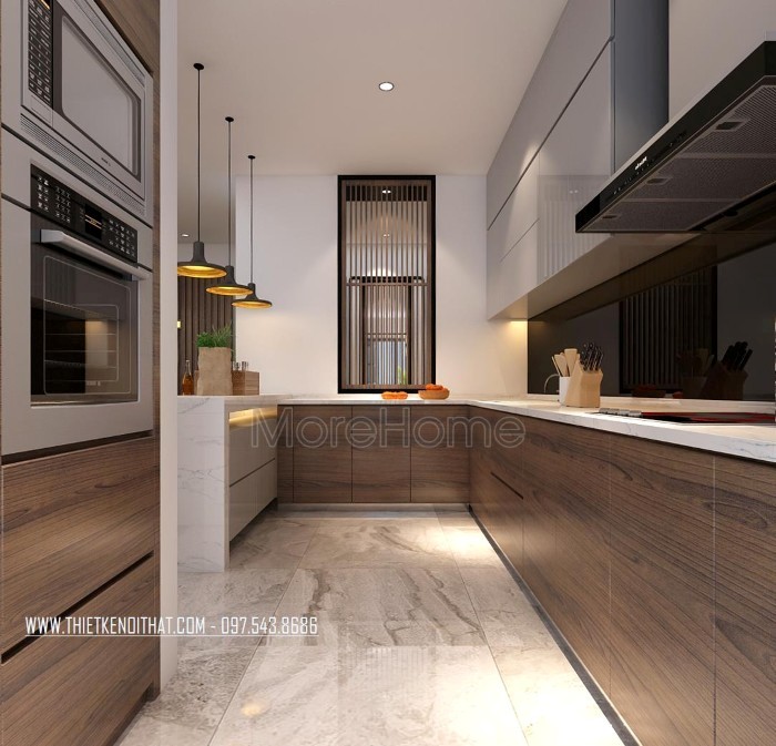 Tổng hợp những mẫu tủ bếp veneer được ưa chuộng nhất thị trường hiện nay
