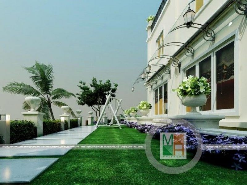 Thiết kế sân vườn khách sạn đẹp Thiết kế sân vườn khách sạn đẹp
