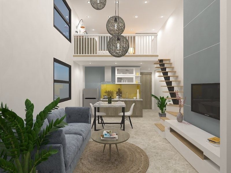 Thiết kế nhà cấp 4 gác lửng có 3 phòng ngủ