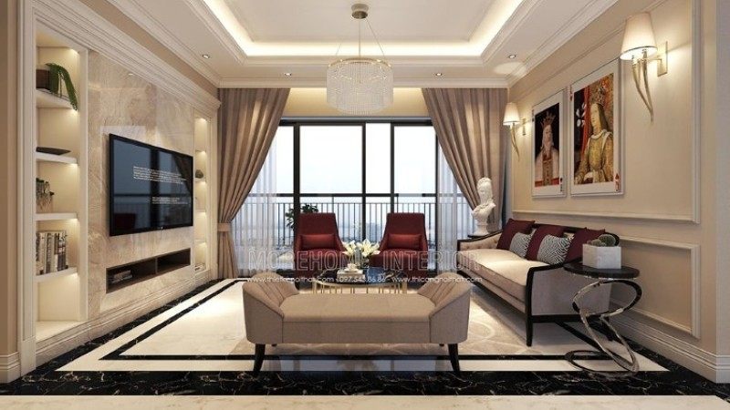 Thiết kế phòng khách tân cổ điển Thiết kế phòng khách tân cổ điển