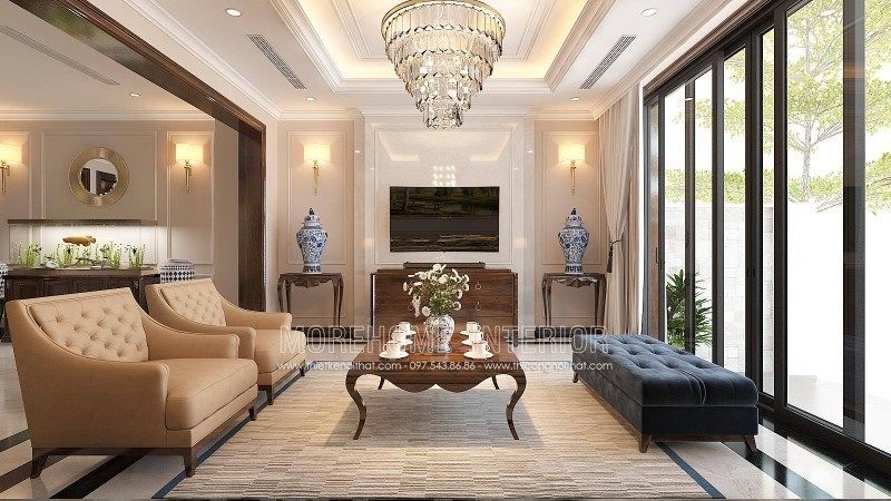 Thiết kế phòng khách tân cổ điển Thiết kế phòng khách tân cổ điển