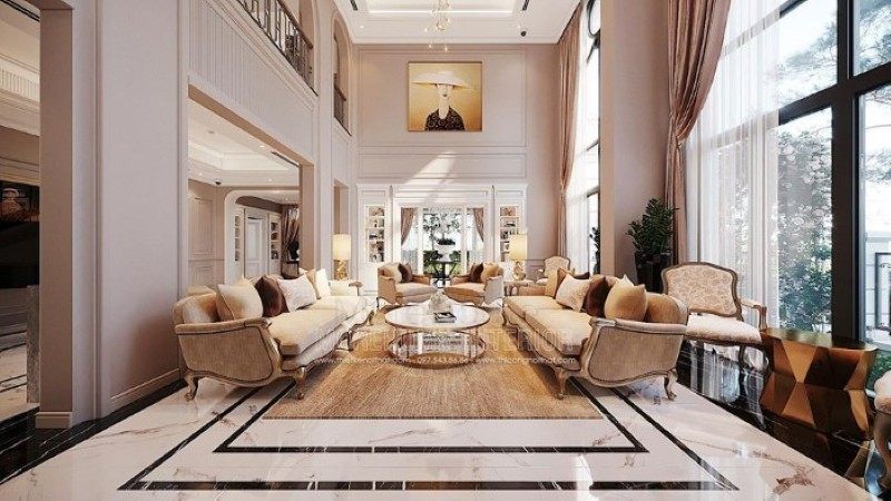 Thiết kế phòng khách tân cổ điển Thiết kế phòng khách tân cổ điển