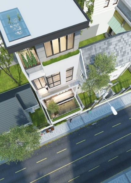 Thiết kế nhà 2 mặt tiền Thiết kế nhà 2 mặt tiền