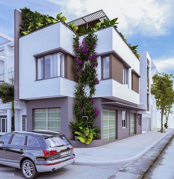 Thiết kế nhà 2 mặt tiền Thiết kế nhà 2 mặt tiền
