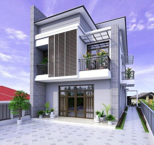 Thiết kế nhà 2 mặt tiền Thiết kế nhà 2 mặt tiền