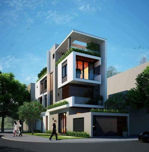 Thiết kế nhà 2 mặt tiền Thiết kế nhà 2 mặt tiền