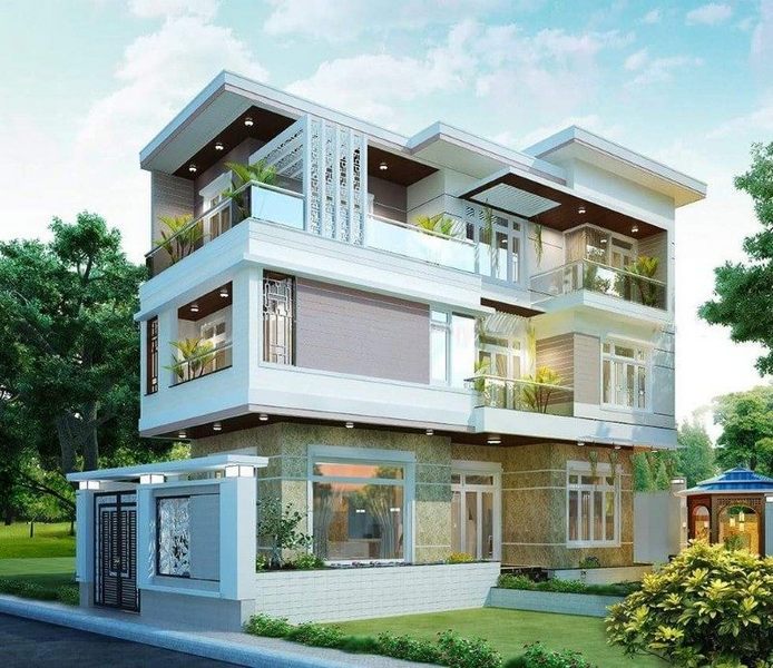 Thiết kế nhà 2 mặt tiền Thiết kế nhà 2 mặt tiền