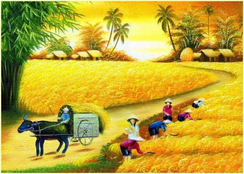 Tranh dán tường phòng khách