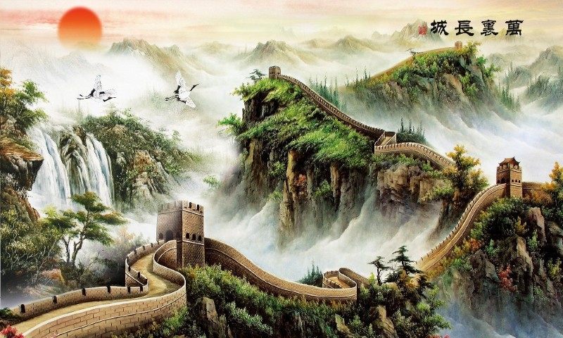 Tranh dán tường phòng khách