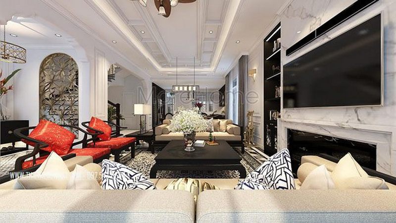 Thiết kế nội thất tân cổ điển gỗ Việt