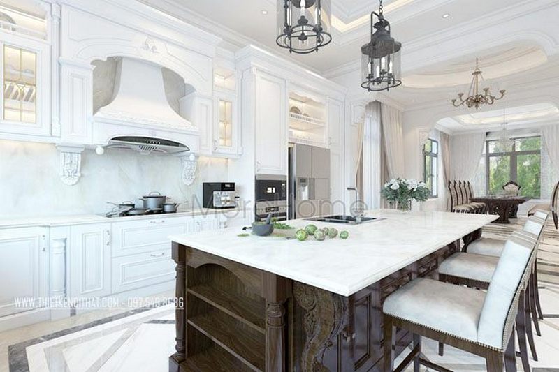 Thiết kế nội thất tân cổ điển gỗ Việt