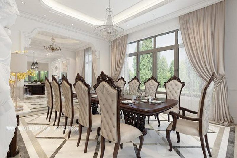 Thiết kế nội thất tân cổ điển gỗ Việt