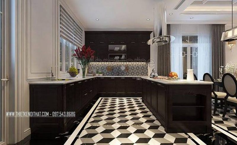 Thiết kế nội thất tân cổ điển gỗ Việt