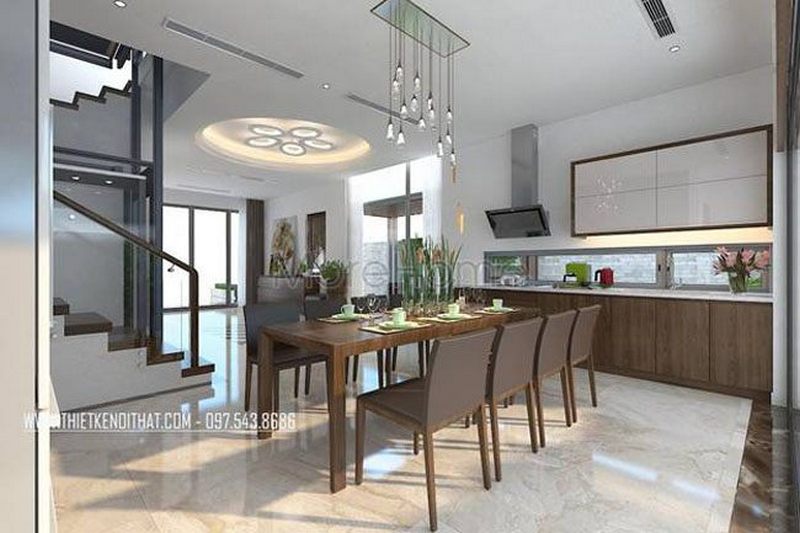 Thiết kế nội thất tân cổ điển gỗ Việt