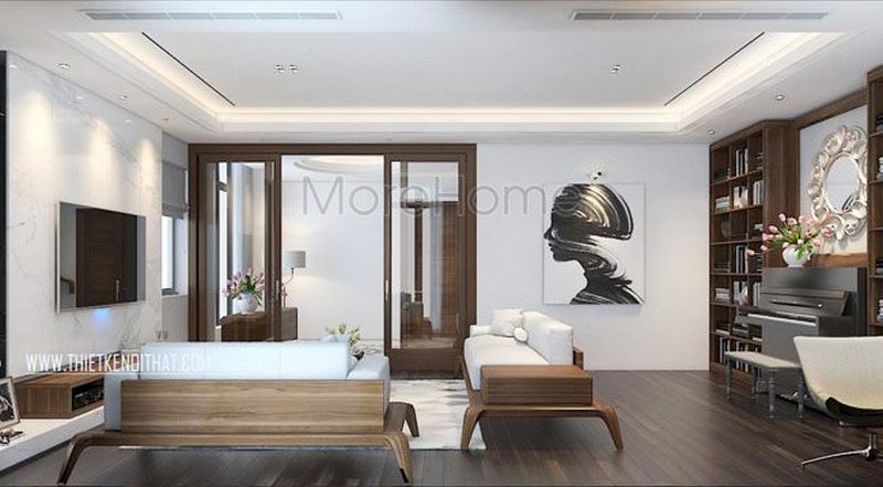 Thiết kế nội thất tân cổ điển gỗ Việt