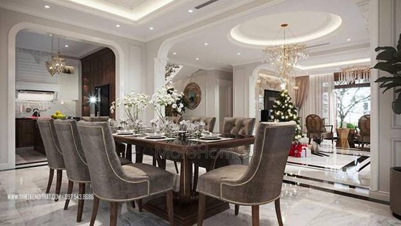 Thiết kế nội thất tân cổ điển gỗ Việt