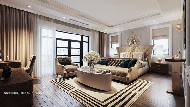 Thiết kế nội thất tân cổ điển gỗ Việt