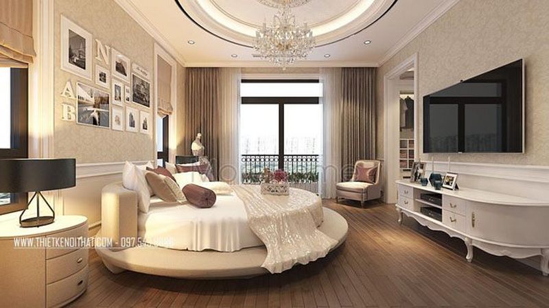 Thiết kế nội thất tân cổ điển gỗ Việt